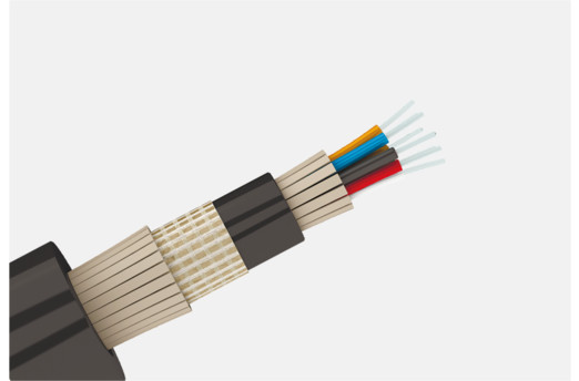 Огнестойкий диэлектрический (кабель ОБР-У) 6 волокон